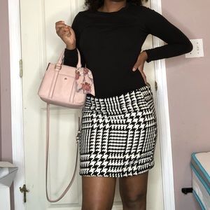 Black top and skirt set